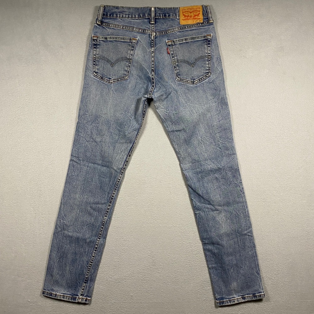 Levis 511 Slim Jeans Mens 32x32 Light Wash Blue Denim Stretch 04511-1327